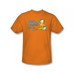 Garfield - I Probably Did It Slim Fit Adult T-Shirt In Orange