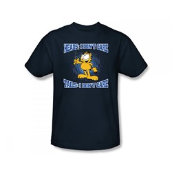 Garfield - Heads Or Tails Slim Fit Adult T-Shirt In Navy