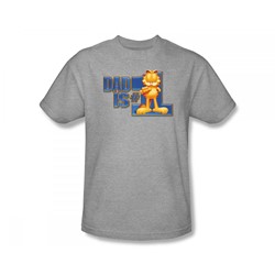 Garfield - Dad Is Number One Slim Fit Adult T-Shirt In Heather