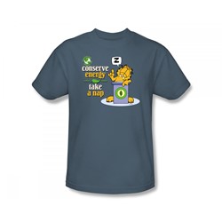 Garfield - Conserve Energy Adult T-Shirt In Slate