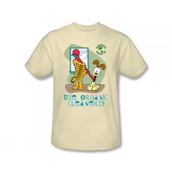 Garfield - Organic Cleaners Adult T-Shirt In Cream