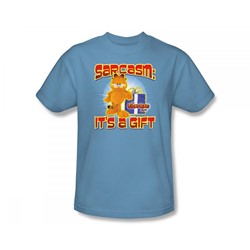 Garfield - Sarcasm Slim Fit Adult T-Shirt In Carolina Blue