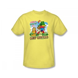Garfield - Camp Garfield Slim Fit Adult T-Shirt In Banana