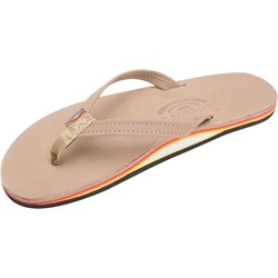 Rainbow - Womens Premier Leather Single Layer With Narrow Strap Sandals