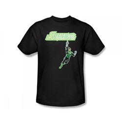 Green Lantern - Energy Construct Logo Slim Fit Adult T-Shirt In Black