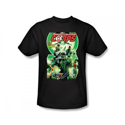 Green Lantern - Gl Corps #25 Logo Slim Fit Adult T-Shirt In Black