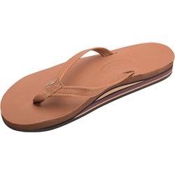 Rainbow - Womens Premier Leather Double Layer Arch Narrow Strap Sandals