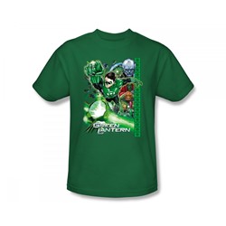Green Lantern - Fully Charged Slim Fit Adult T-Shirt In Kelly Green