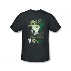 Green Lantern - Core Strength Slim Fit Adult T-Shirt In Charcoal