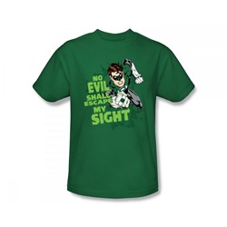 Green Lantern - No Evil Slim Fit Adult T-Shirt In Kelly Green