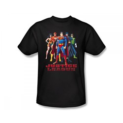 Justice League - In League Slim Fit Adult T-Shirt In Black