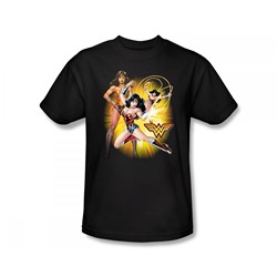 Justice League - Wonder Woman Slim Fit Adult T-Shirt In Black