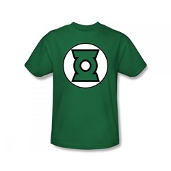 Justice League - Green Lantern Logo Slim Fit Adult T-Shirt In Kelly Green