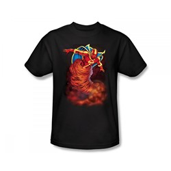 Justice League - Tornado Cloud Slim Fit Adult T-Shirt In Black