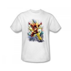 The Flash - Brightest Day Flash Slim Fit Adult T-Shirt In White