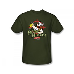 Sunday Funnies - The Beer Hunter Adult T-Shirt In Military Green