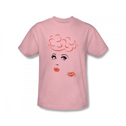 I Love Lucy - Eyelashes Adult T-Shirt In Pink