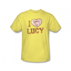 I Love Lucy - I Heart Lucy Adult T-Shirt In Banana