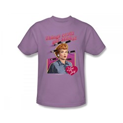 I Love Lucy - Things Could Get Sticky Adult T-Shirt In Lilac