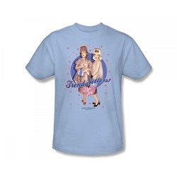 I Love Lucy - Trend Setters Slim Fit Adult T-Shirt In Light Blue