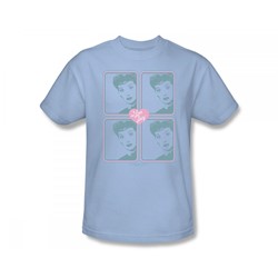 I Love Lucy - Lucy Squared Adult T-Shirt In Light Blue