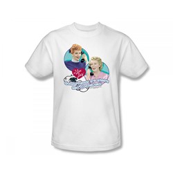 I Love Lucy - Always Connected Adult T-Shirt In White