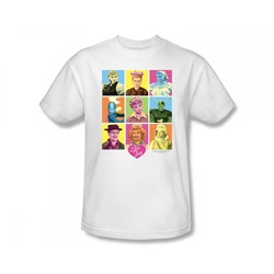 I Love Lucy - So Many Faces Slim Fit Adult T-Shirt In White