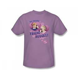 I Love Lucy - Friend Request Slim Fit Adult T-Shirt In Lavender