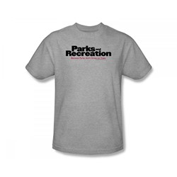 Parks & Recreation - Parks And Rec. Logo Slim Fit Adult T-Shirt In Heather