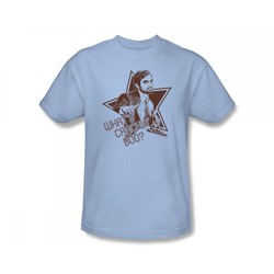 Parks & Recreation - What's Crackin', Boo? Slim Fit Adult T-Shirt In Light Blue