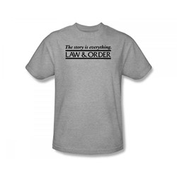 Law & Order - Story Slim Fit Adult T-Shirt In Heather