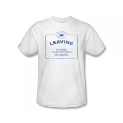 Warehouse 13 - Now Leaving Univille Slim Fit Adult T-Shirt In White