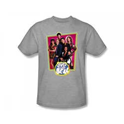 Saved By The Bell - Saved Cast Slim Fit Adult T-Shirt In Heather