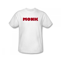 Monk - Monk Logo Slim Fit Adult T-Shirt In White