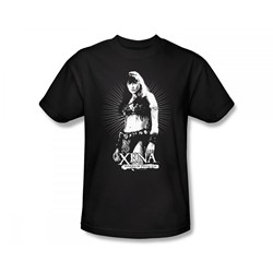 Xena: Warrior Princess - Don't Mess With Me Slim Fit Adult T-Shirt In Black