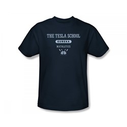 Eureka - Tesla School Slim Fit Adult T-Shirt In Navy