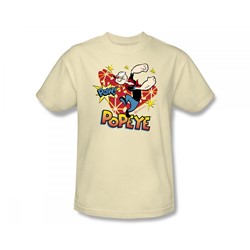 Popeye - Pow! Slim Fit Adult T-Shirt In Sand