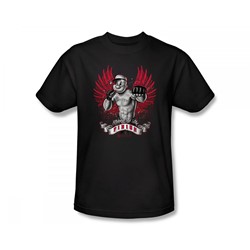 Popeye - Undefeated Slim Fit Adult T-Shirt In Black