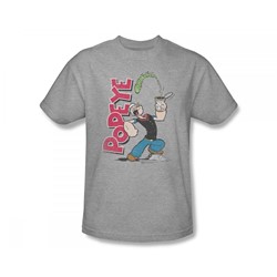 Popeye - Spinach Power Slim Fit Adult T-Shirt In Heather