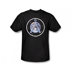 Stargate: Sg 1 - Earth Emblem Slim Fit Adult T-Shirt In Black