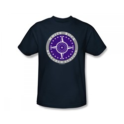 Stargate Sg-1 - White Rock Logo Adult T-Shirt In Navy