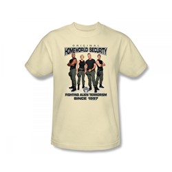 Stargate: Sg 1 - Homeworld Security Adult T-Shirt In Cream