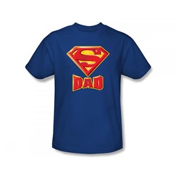 Superman - Dad's Super Adult T-Shirt In Royal Blue