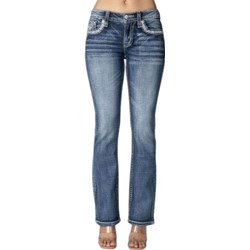 Miss Me - Womens 32" Wing Pocket Mid-Rise Bootcut Jeans