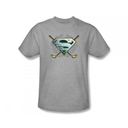 Superman - Fore! Slim Fit Adult T-Shirt In Heather