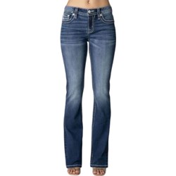 Miss Me - Womens 32" Wing Pocket Mid-Rise Bootcut Jeans