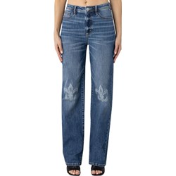 Miss Me - Womens Double Fleur Mid-Rise Slim-Wide Leg Jeans