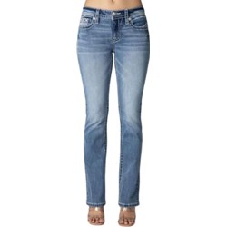 Miss Me - Womens 32" Western Mid-Rise Slim Bootcut Jeans