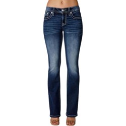 Miss Me - Womens Victory Leaf Mid-Rise Skinny Jeans