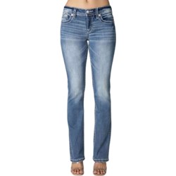 Miss Me - Womens 32" Western Mid-Rise Slim Bootcut Jeans